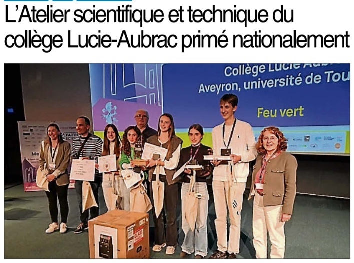 1er prix du concours « Faites de la science »